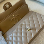 CHANEL Handbag 22A Dark Beige Caviar Quilted Classic Flap Medium LGHW -Knockoff
