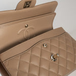 CHANEL Handbag 22A Dark Beige Caviar Quilted Classic Flap Small with Light Gold Hardware -Knockoff
