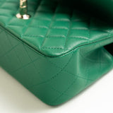 CHANEL Handbag 22A Emerald Green Lambskin Quilted Mini Top Handle LGHW -Knockoff
