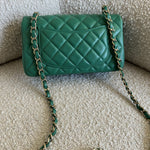 CHANEL Handbag 22A Green Mini Rectangular Lambskin Quilted LGHW -Knockoff
