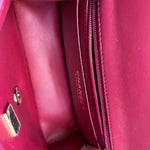 CHANEL Handbag 22A Mini Burgundy Lambskin Quilted Single Flap with Top handle Light Gold Hardware -Knockoff
