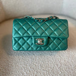 CHANEL Handbag 22A Mini Rectangular Iridescent Green Lambskin Quilted Single Flap LGHW -Knockoff
