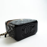 CHANEL Handbag 22B Black Shiny Lambskin Vanity with Chain LGHW -Knockoff
