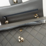 CHANEL Handbag 22B Grey Caviar Quilted Classic Flap Small Light Gold Hardware -Knockoff
