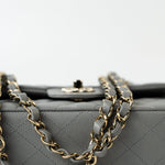 CHANEL Handbag 22B Grey Caviar Quilted Classic Flap Small Light Gold Hardware -Knockoff
