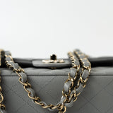 CHANEL Handbag 22B Grey Caviar Quilted Classic Flap Small Light Gold Hardware -Knockoff
