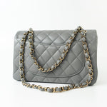 CHANEL Handbag 22B Grey Caviar Quilted Classic Flap Small Light Gold Hardware -Knockoff
