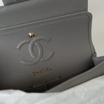 CHANEL Handbag 22B Grey Caviar Quilted Classic Flap Small Light Gold Hardware -Knockoff
