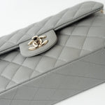 CHANEL Handbag 22B Grey Caviar Quilted Classic Flap Small Light Gold Hardware -Knockoff
