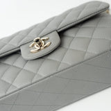 CHANEL Handbag 22B Grey Caviar Quilted Classic Flap Small Light Gold Hardware -Knockoff
