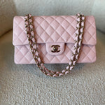 CHANEL Handbag 22B Rose Claire/ light pink Caviar Quilted Classic Double Flap Medium Light Gold Hardware -Knockoff
