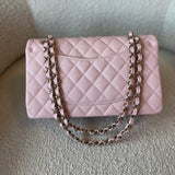 CHANEL Handbag 22B Rose Claire/ light pink Caviar Quilted Classic Double Flap Medium Light Gold Hardware -Knockoff
