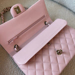 CHANEL Handbag 22B Rose Claire/ light pink Caviar Quilted Classic Double Flap Medium Light Gold Hardware -Knockoff
