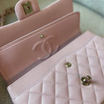 CHANEL Handbag 22B Rose Claire/ light pink Caviar Quilted Classic Double Flap Medium Light Gold Hardware -Knockoff
