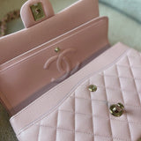 CHANEL Handbag 22B Rose Claire/ light pink Caviar Quilted Classic Double Flap Medium Light Gold Hardware -Knockoff
