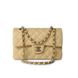 CHANEL Handbag 22B Yellow Caviar Quilted Classic Flap Small Light Gold Hardware -Knockoff
