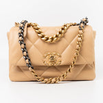 CHANEL Handbag 22C Beige Lambskin Quilted 19 Flap Small Mixed Hardware -Knockoff
