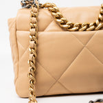 CHANEL Handbag 22C Beige Lambskin Quilted 19 Flap Small Mixed Hardware -Knockoff
