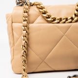 CHANEL Handbag 22C Beige Lambskin Quilted 19 Flap Small Mixed Hardware -Knockoff
