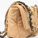 CHANEL Handbag 22C Beige Lambskin Quilted 19 Flap Small Mixed Hardware -Knockoff
