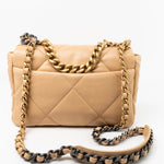 CHANEL Handbag 22C Beige Lambskin Quilted 19 Flap Small Mixed Hardware -Knockoff
