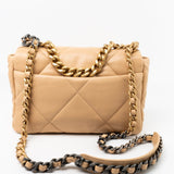 CHANEL Handbag 22C Beige Lambskin Quilted 19 Flap Small Mixed Hardware -Knockoff
