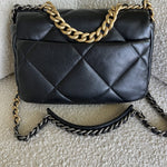 CHANEL Handbag 22C Black Lambskin Quilted 19 Flap Small MHW -Knockoff
