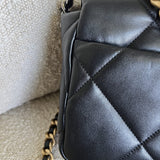 CHANEL Handbag 22C Black Lambskin Quilted 19 Flap Small MHW -Knockoff
