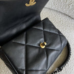 CHANEL Handbag 22C Black Lambskin Quilted 19 Flap Small MHW -Knockoff
