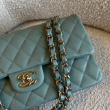 CHANEL Handbag 22C Dark Green Caviar Classic Flap Quilted Medium LGHW -Knockoff
