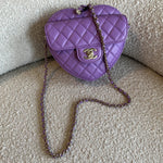 CHANEL Handbag 22C In Love Purple Lambskin Large Heart Bag LGHW -Knockoff
