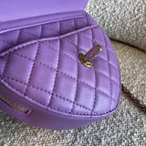 CHANEL Handbag 22C In Love Purple Lambskin Large Heart Bag LGHW -Knockoff
