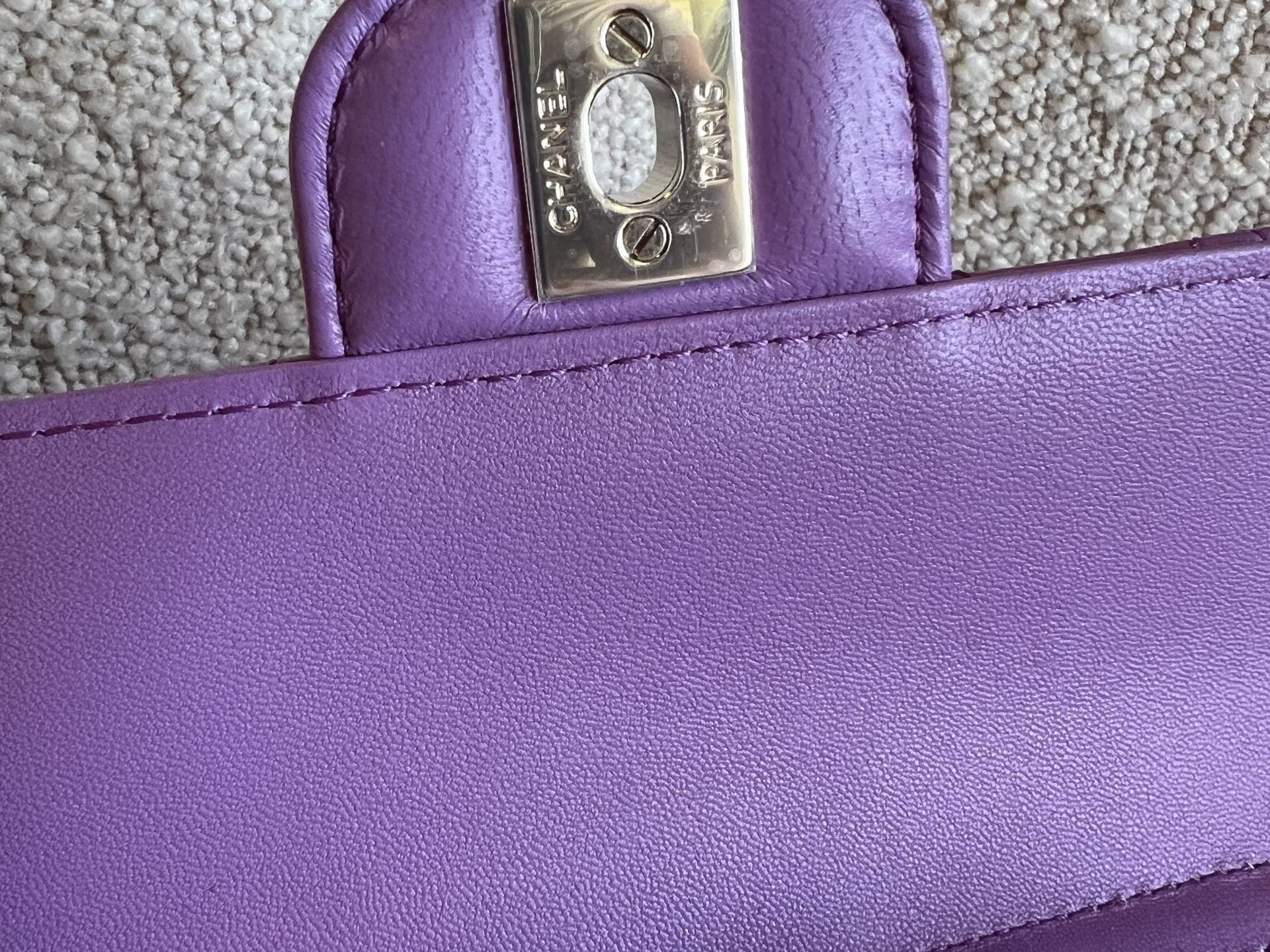 CHANEL Handbag 22C In Love Purple Lambskin Large Heart Bag LGHW -Knockoff
