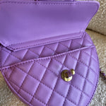 CHANEL Handbag 22C In Love Purple Lambskin Large Heart Bag LGHW -Knockoff
