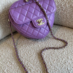 CHANEL Handbag 22C In Love Purple Lambskin Large Heart Bag LGHW -Knockoff
