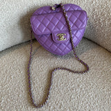 CHANEL Handbag 22C In Love Purple Lambskin Large Heart Bag LGHW -Knockoff
