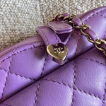 CHANEL Handbag 22C In Love Purple Lambskin Large Heart Bag LGHW -Knockoff
