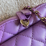 CHANEL Handbag 22C In Love Purple Lambskin Large Heart Bag LGHW -Knockoff
