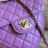 CHANEL Handbag 22C In Love Purple Lambskin Large Heart Bag LGHW -Knockoff
