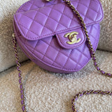 CHANEL Handbag 22C In Love Purple Lambskin Large Heart Bag LGHW -Knockoff
