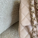 CHANEL Handbag 22C Light Beige Caviar Quilted Classic Flap Medium LGHW -Knockoff
