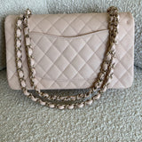 CHANEL Handbag 22C Light Beige Caviar Quilted Classic Flap Medium LGHW -Knockoff
