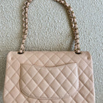 CHANEL Handbag 22C Light Beige Caviar Quilted Classic Flap Medium LGHW -Knockoff
