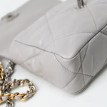 CHANEL Handbag 22C Light Grey Lambskin Quilted 19 Flap Small -Knockoff
