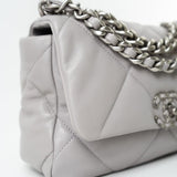 CHANEL Handbag 22C Light Grey Lambskin Quilted 19 Flap Small -Knockoff
