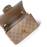 CHANEL Handbag 22C Mini Rectangular Flap Goatskin Quilted Golden Beige Aged Gold Hardware -Knockoff
