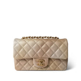 CHANEL Handbag 22C Mini Rectangular Flap Goatskin Quilted Golden Beige Aged Gold Hardware -Knockoff
