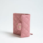 CHANEL Handbag 22C Pink Caviar Quilted Flap Wallet Light Gold Hardware -Knockoff
