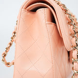 CHANEL Handbag 22C Rose Clair Pink/ Beige Lambskin Quilted Small Double Flap Light Gold Hardware -Knockoff
