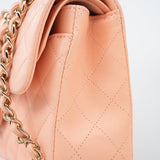 CHANEL Handbag 22C Rose Clair Pink/ Beige Lambskin Quilted Small Double Flap Light Gold Hardware -Knockoff
